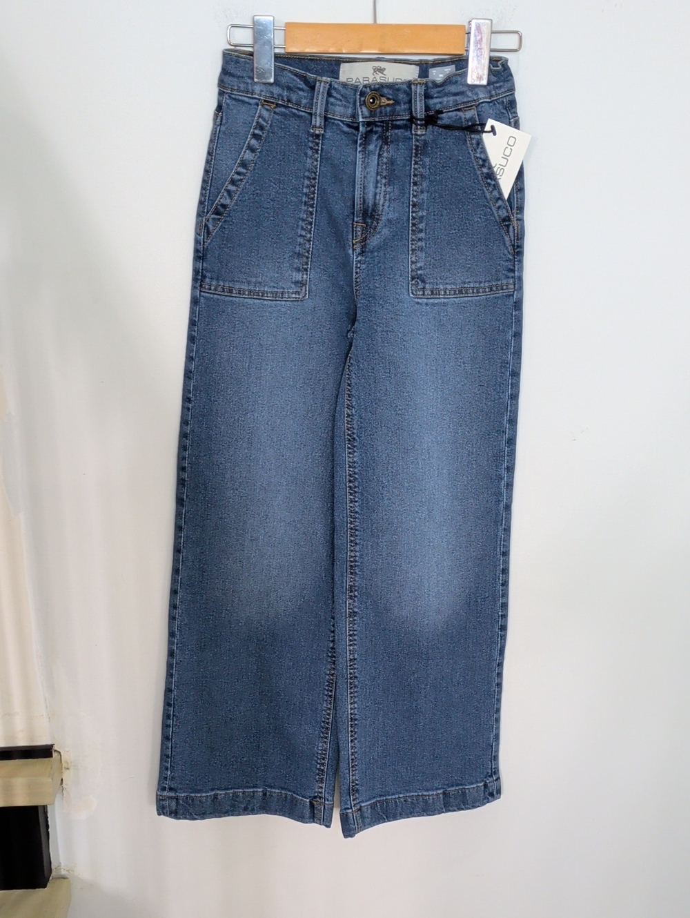PARASUCO | Girl's Medium Indigo Wide Leg High-Rise Adjustable Denim Jeans